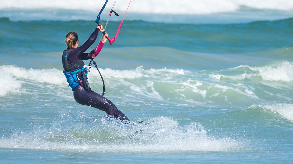 Kite surfing in Big Bay in Blouberg